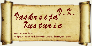 Vaskrsija Kusturić vizit kartica